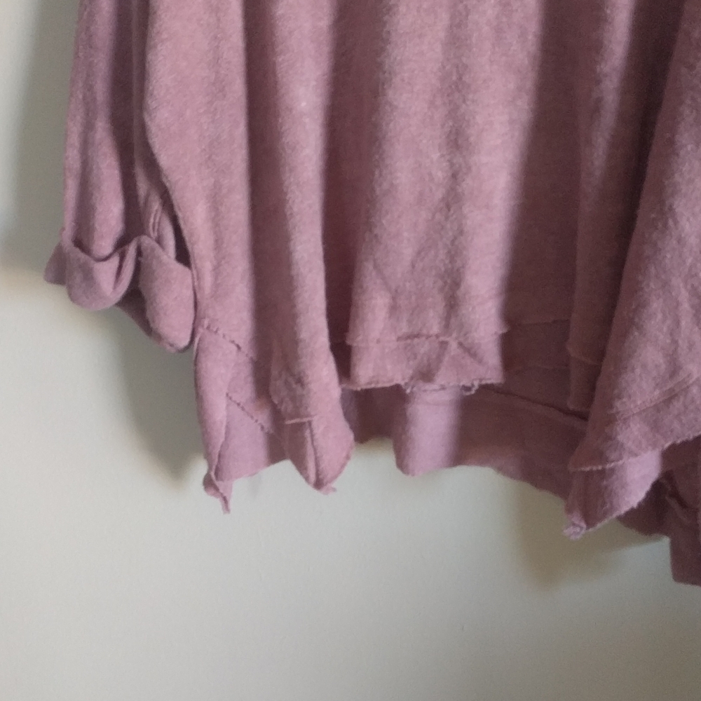 Kye Mi Soft Oversized Roll Up Sleeve Sweater Large - image 3